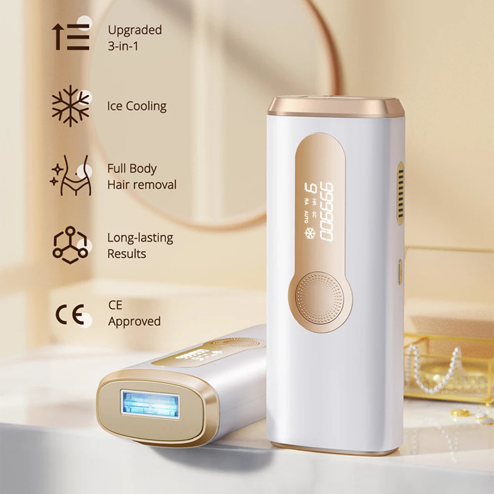 IPL Laser Hair Remover – ICE Cooling & 999,900 Flashes