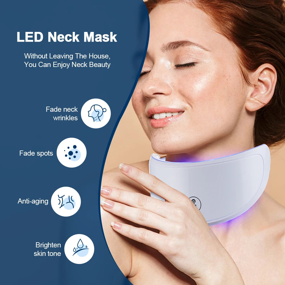 7-Color LED Neck Mask – Skin Tightening & Rejuvenation