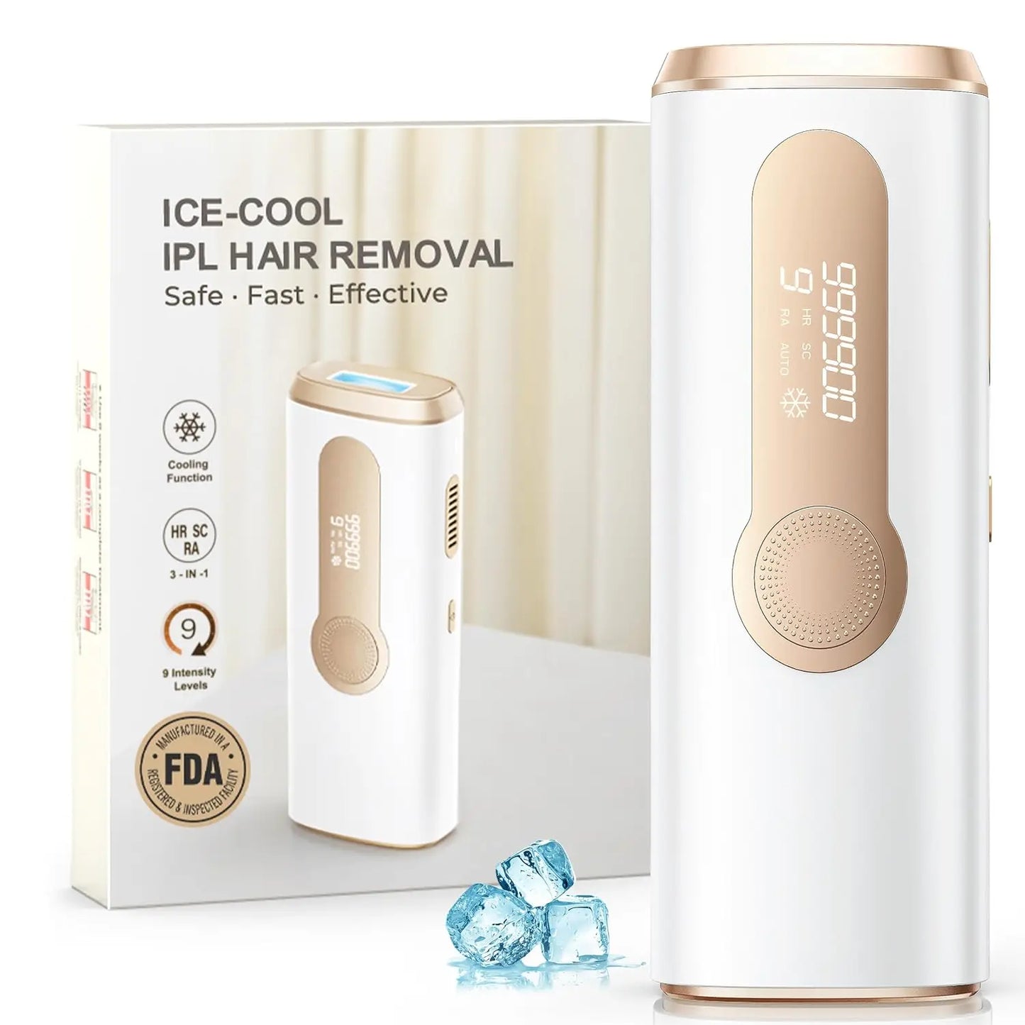 IPL Laser Hair Remover – ICE Cooling & 999,900 Flashes