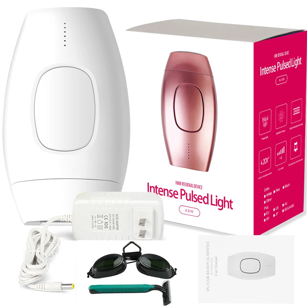 5-Level Painless Laser Epilator – Facial & Bikini Hair Removal